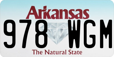 AR license plate 978WGM