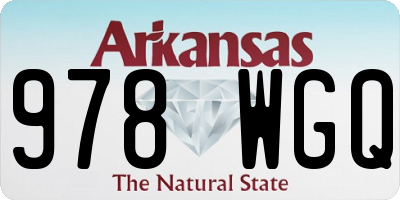 AR license plate 978WGQ