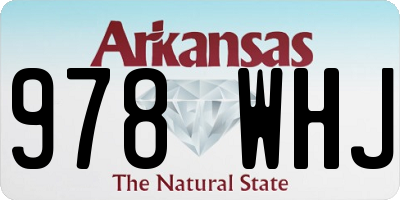 AR license plate 978WHJ