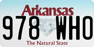 AR license plate 978WHO