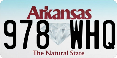 AR license plate 978WHQ