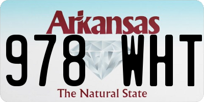 AR license plate 978WHT
