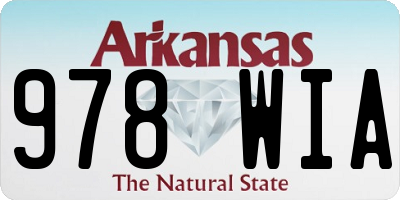 AR license plate 978WIA