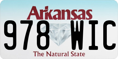 AR license plate 978WIC