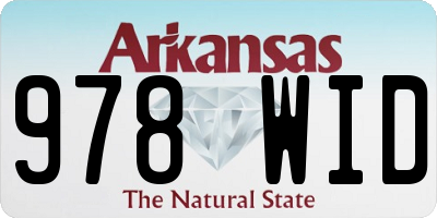 AR license plate 978WID