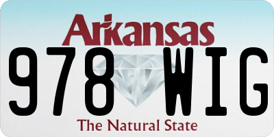 AR license plate 978WIG