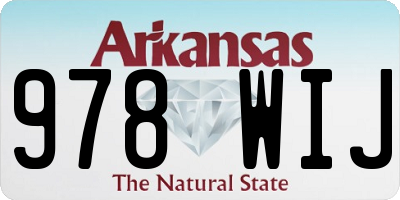 AR license plate 978WIJ
