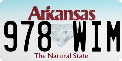 AR license plate 978WIM