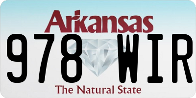 AR license plate 978WIR