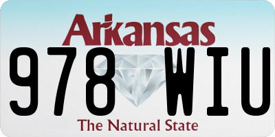 AR license plate 978WIU
