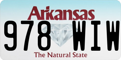 AR license plate 978WIW