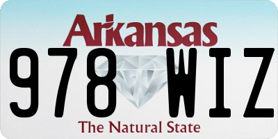 AR license plate 978WIZ