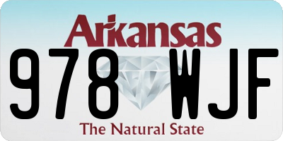 AR license plate 978WJF