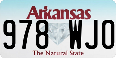 AR license plate 978WJO