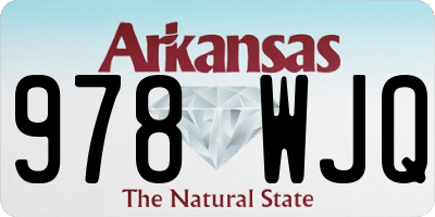 AR license plate 978WJQ