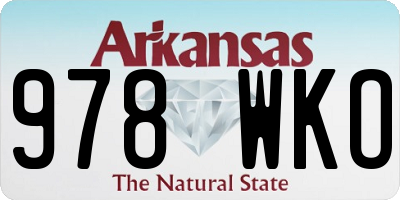AR license plate 978WKO