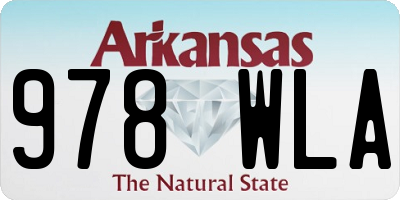 AR license plate 978WLA