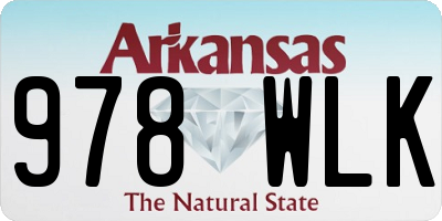 AR license plate 978WLK