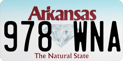 AR license plate 978WNA
