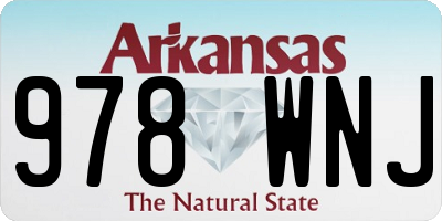 AR license plate 978WNJ