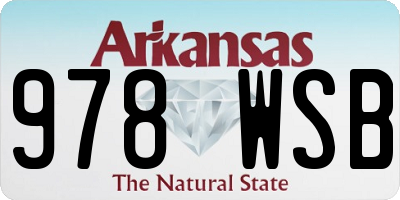 AR license plate 978WSB