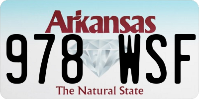 AR license plate 978WSF
