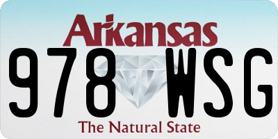 AR license plate 978WSG