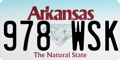 AR license plate 978WSK