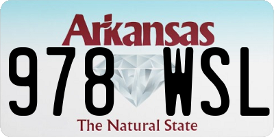 AR license plate 978WSL