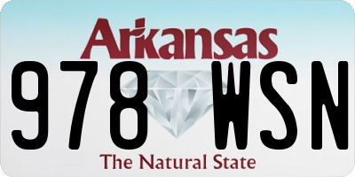 AR license plate 978WSN