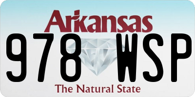 AR license plate 978WSP