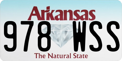 AR license plate 978WSS
