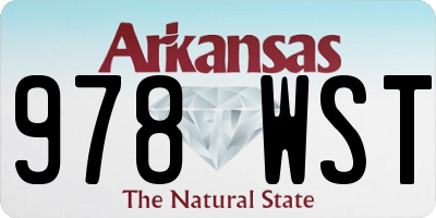 AR license plate 978WST