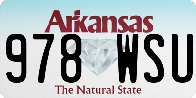 AR license plate 978WSU