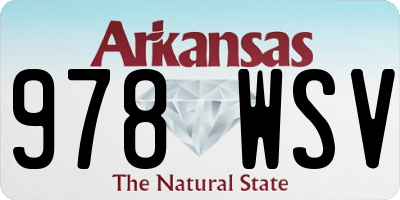 AR license plate 978WSV