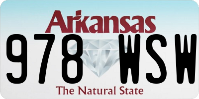 AR license plate 978WSW