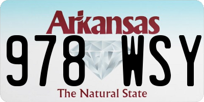 AR license plate 978WSY