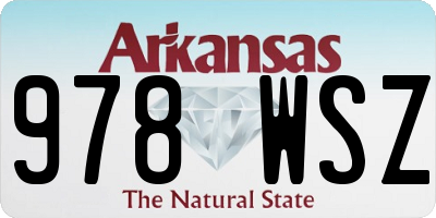 AR license plate 978WSZ