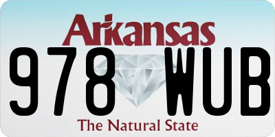 AR license plate 978WUB