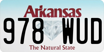 AR license plate 978WUD