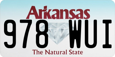 AR license plate 978WUI