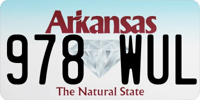 AR license plate 978WUL