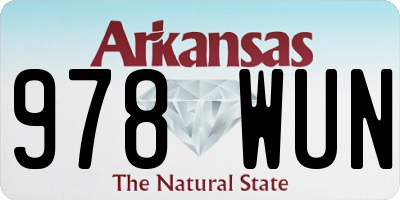 AR license plate 978WUN