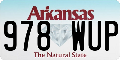AR license plate 978WUP