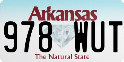 AR license plate 978WUT