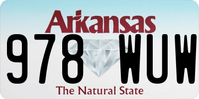 AR license plate 978WUW