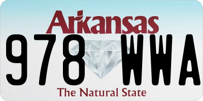 AR license plate 978WWA