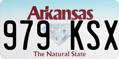 AR license plate 979KSX