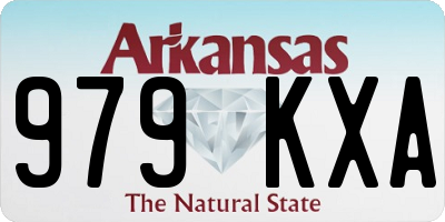AR license plate 979KXA
