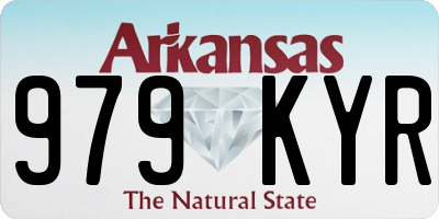 AR license plate 979KYR